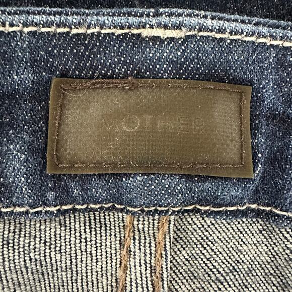 Mother Looker Ankle Fray Denim Jean Partner in Crime | Medium/Dark Wash | SZ 26 - Picture 8 of 12